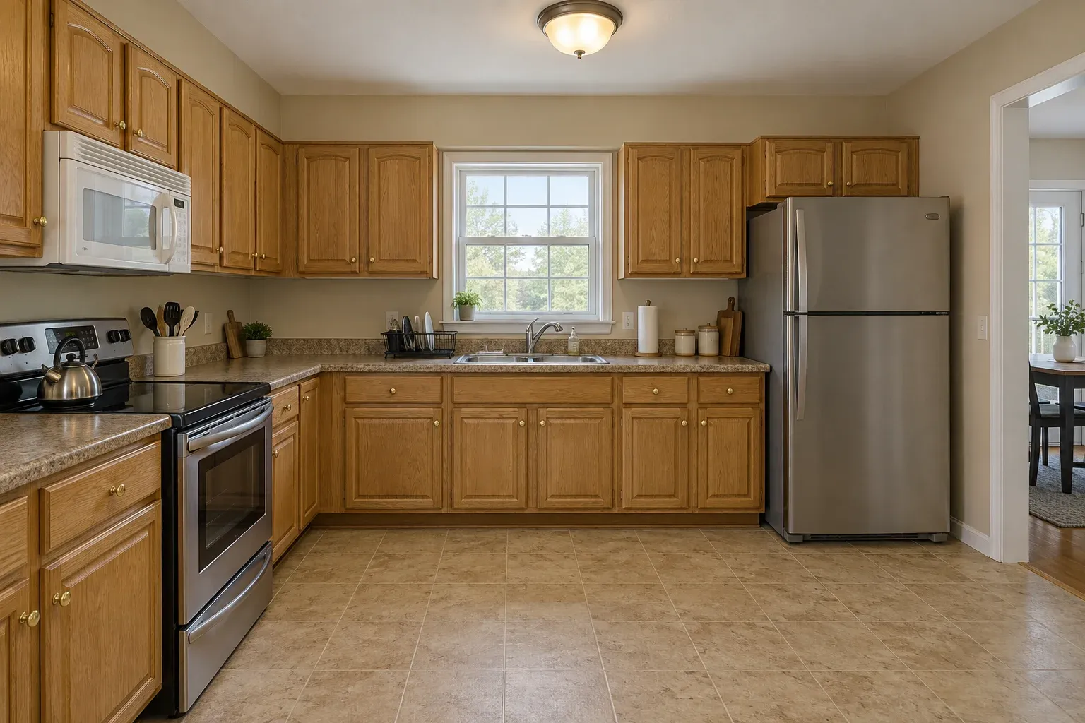 Honey oak kitchen in Scottsdale before remodeling